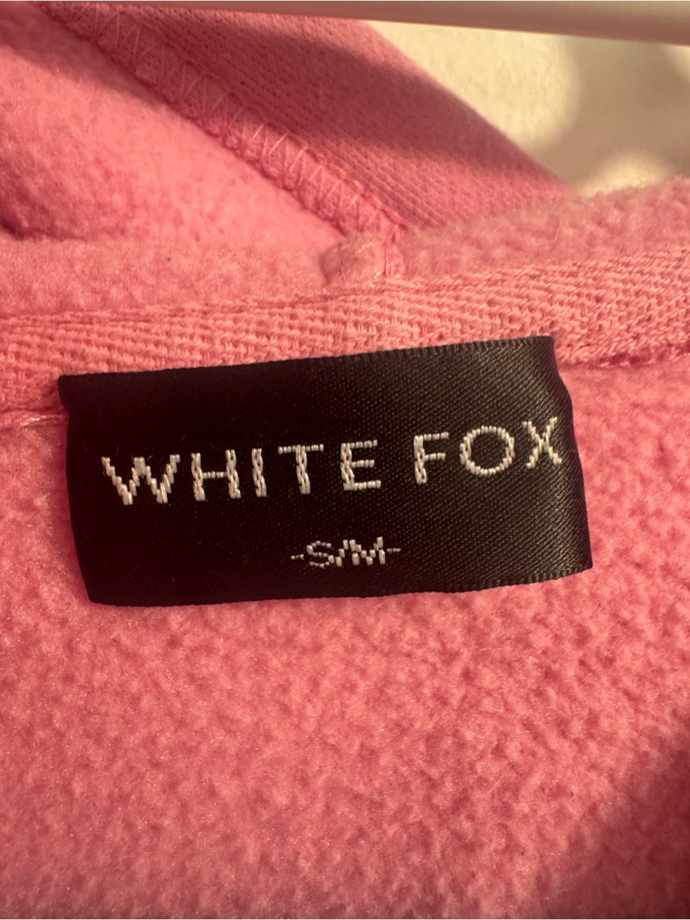 White Fox Boutique Pink Hooded Pullover Sweatshirt - Picture 3 of 3
